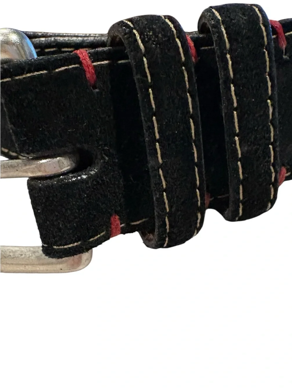Torino Leather - European Sueded Calfskin Belt - Black. Size 40. 54010
